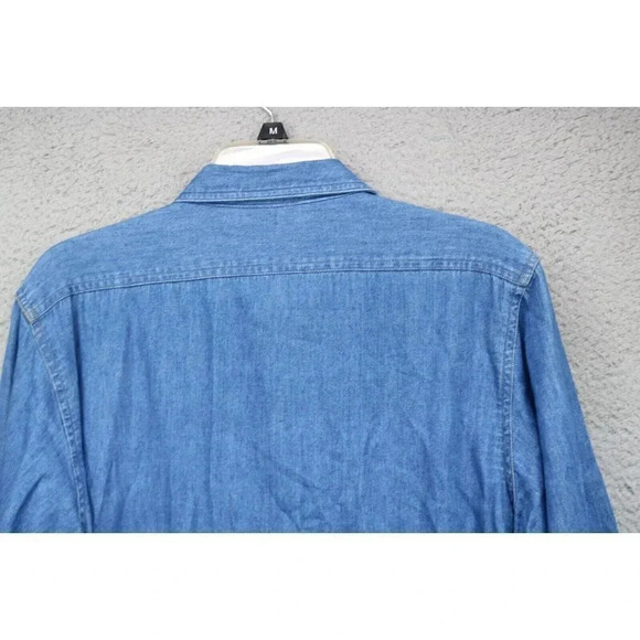 Rafaella Vintage Embroidered Christmas Denim Shirt-Size Large-90's - Picture 12 of 12